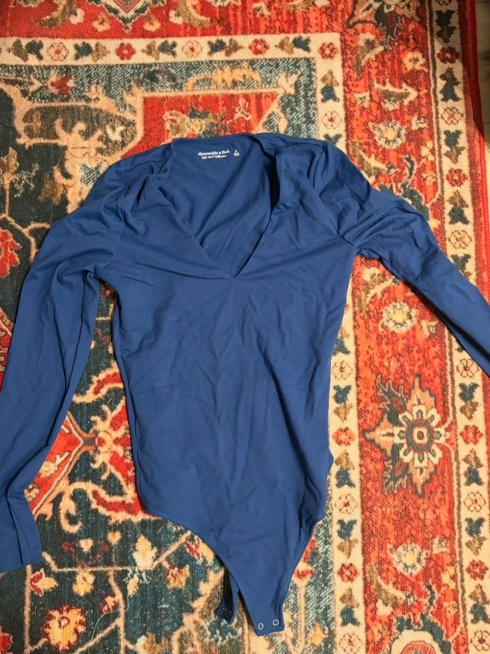 Abercrombie & Fitch Navy Blue Soft Collection Bodysuit